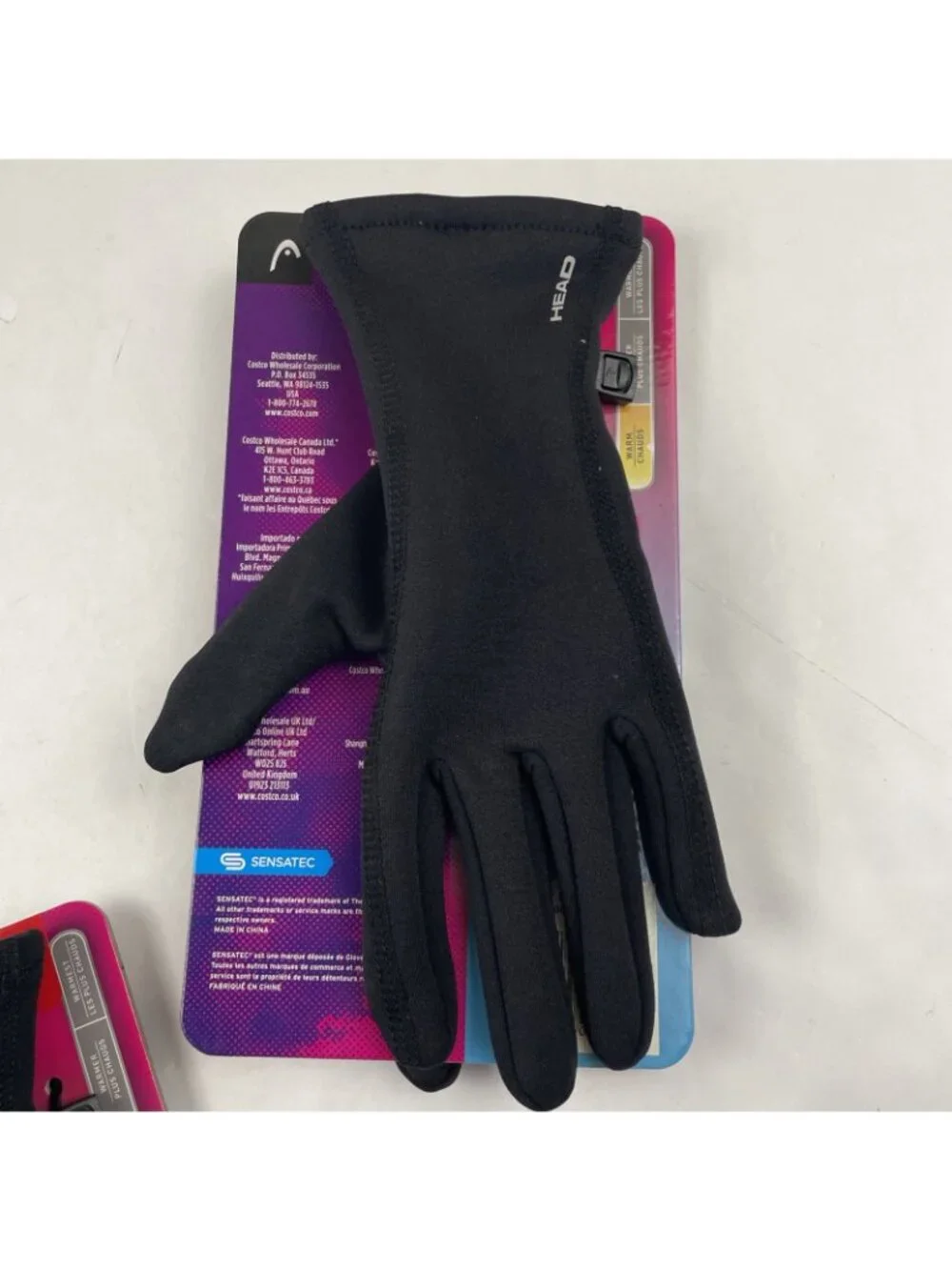 HEAD Touchscreen Running Gloves Women’s M High Grip Silicone Palm Ultrafit Black